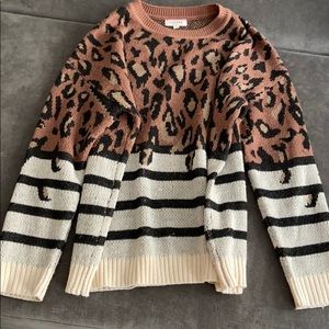 Animal print sweater